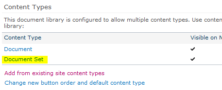 Document Set Content Type