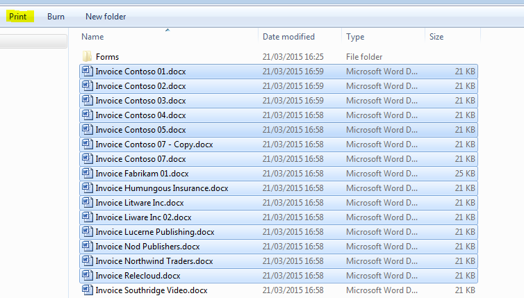 Print Multiple Documents in SharePoint