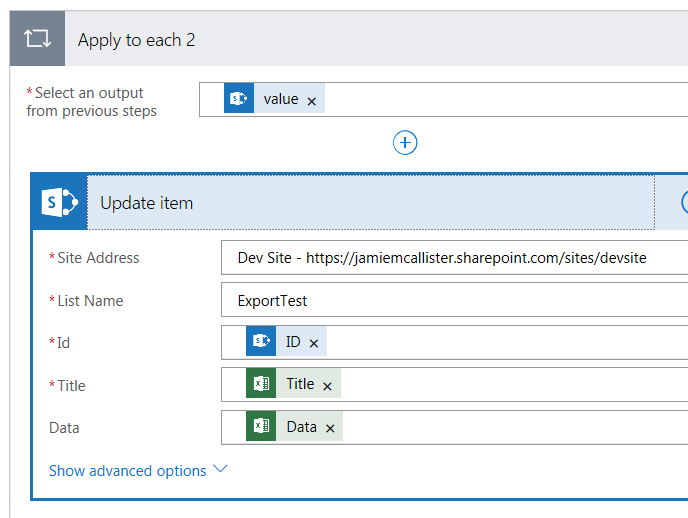 Upload & Update Excel Values to SharePoint List